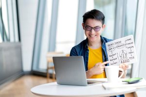 Tiếng Anh chuyên ngành dành cho người đi làm 3 smart positive smile asian male businessman video conference remote working discuss concersation about strategy business planing new business startup ideas conceptbusiness meeting online via laptop 609648 784